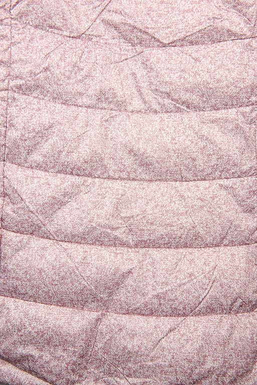 Růžová jarní bunda s melírovaným vzorem