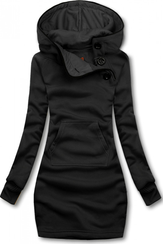 Černá mikina s oblékáním přes hlavu