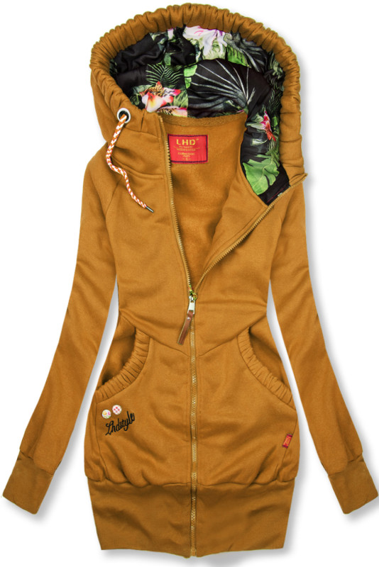 Mustard prodloužená mikina od LHD