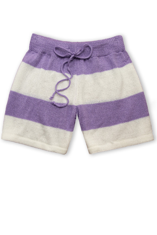 Fialovo-bílý letní komplet