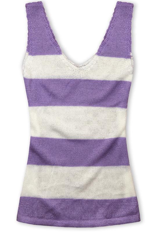 Fialovo-bílý letní komplet