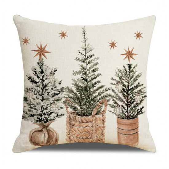 Vánoční povlečení na polštář TREES 45 cm x 45 cm
