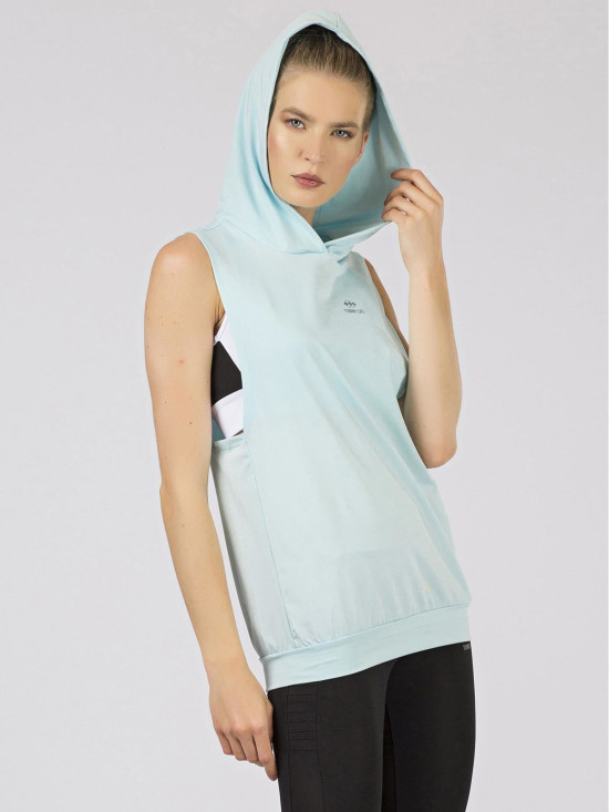 Světle modrá sportovní mikina TOMMY LIFE