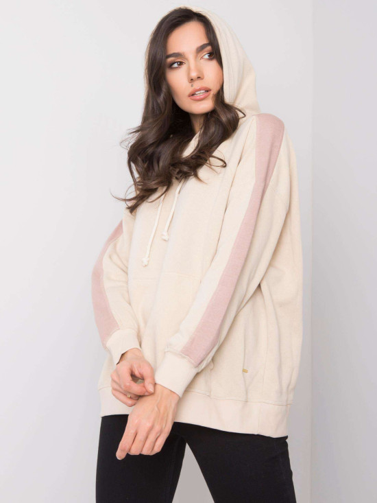 Béžová mikina s kapucí NIE ZNASZ MNIE