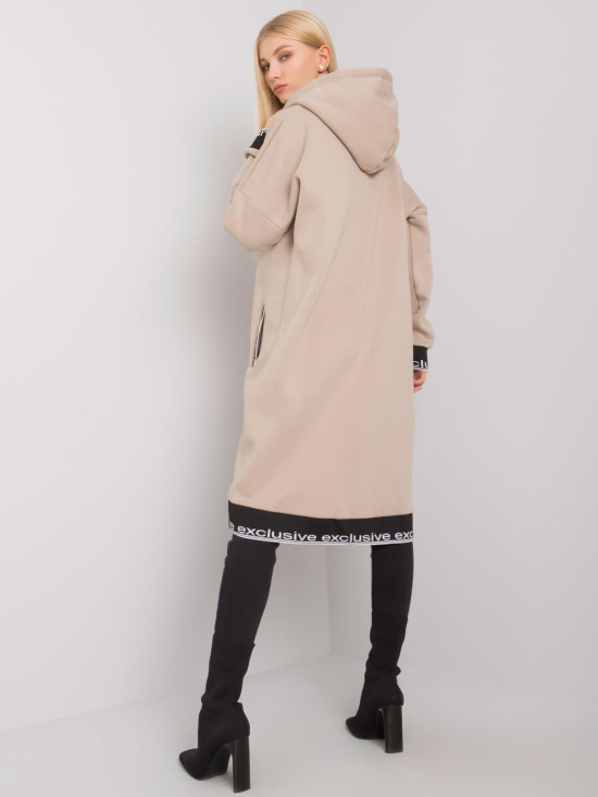 Béžová dámská rozepínací mikina