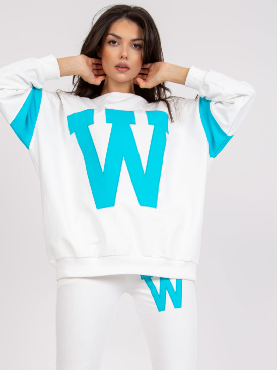 Stylový komplet v bílo-modré kombinaci