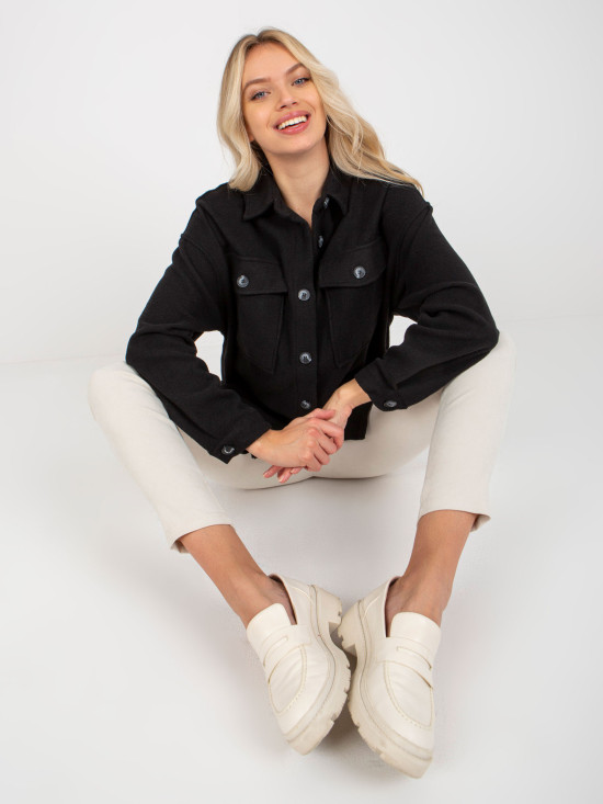Černá dámská košile s kapsami