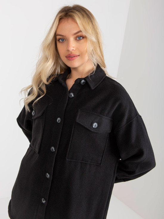 Černá dámská košile s kapsami
