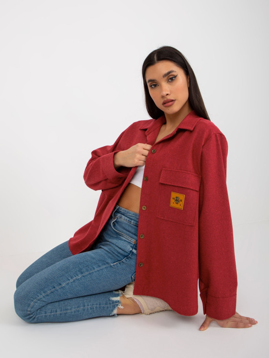 Dámská vlnená košile s kapsami