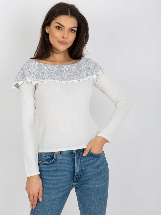 Béžovo-šedá krátká halenka