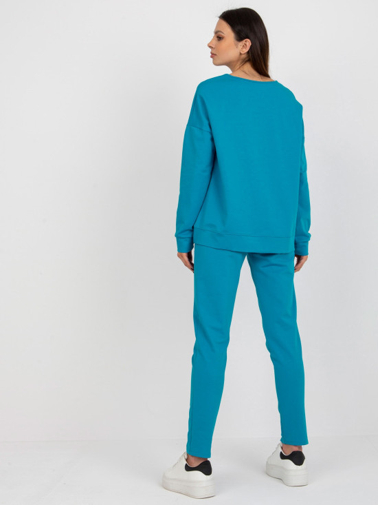 Modrý bavlněný casual komplet