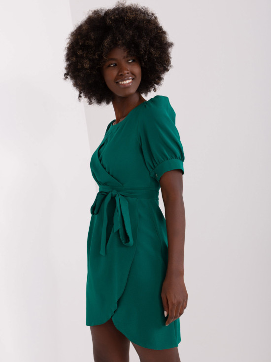 Tmavě zelené koktejlové šaty