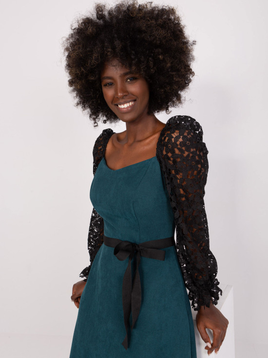 Mořské modré koktejlové šaty