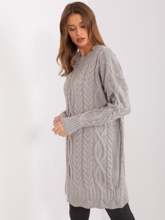 Stylové šedé midi šaty