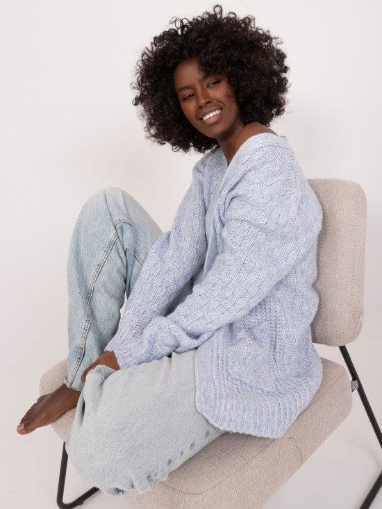 Stylový kardigan v jasně modré