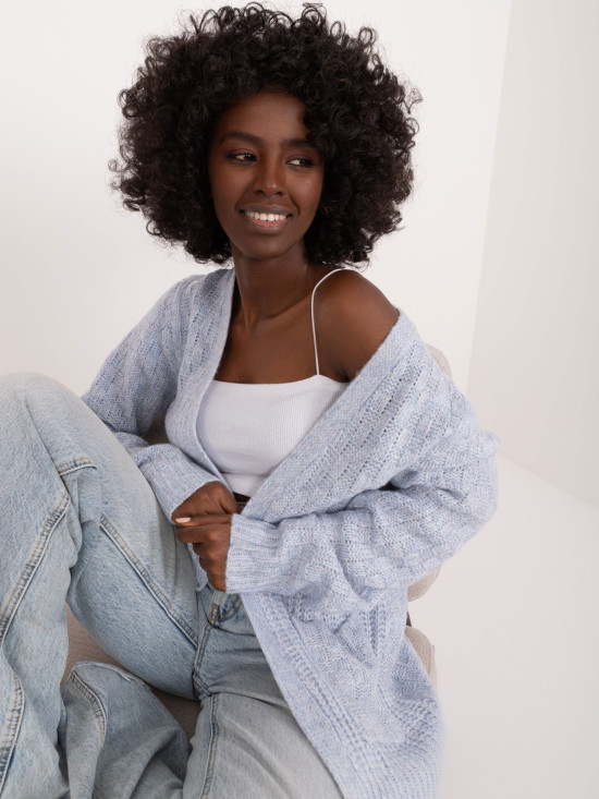 Stylový kardigan v jasně modré