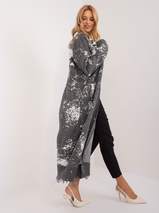 Stylový kardigan v tmavě šedé