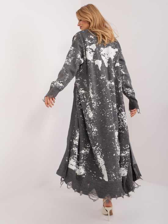 Stylový kardigan v tmavě šedé