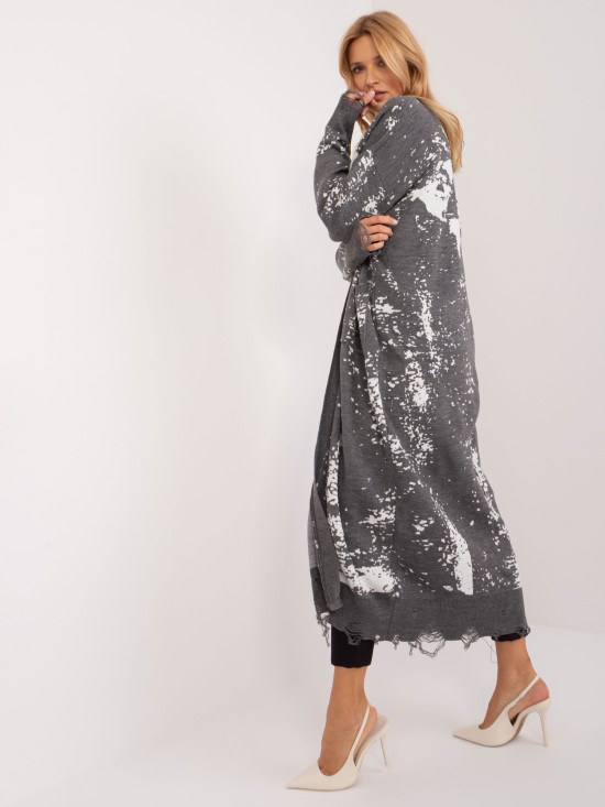 Stylový kardigan v tmavě šedé