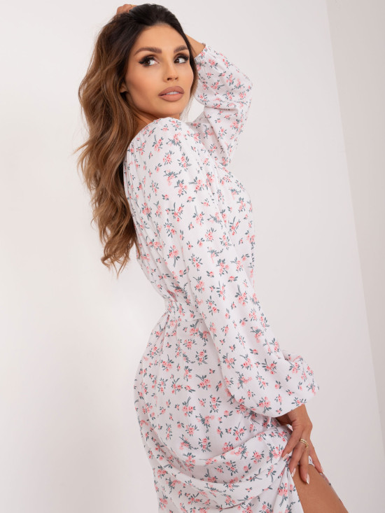 Květinové letní maxi šaty v bílé