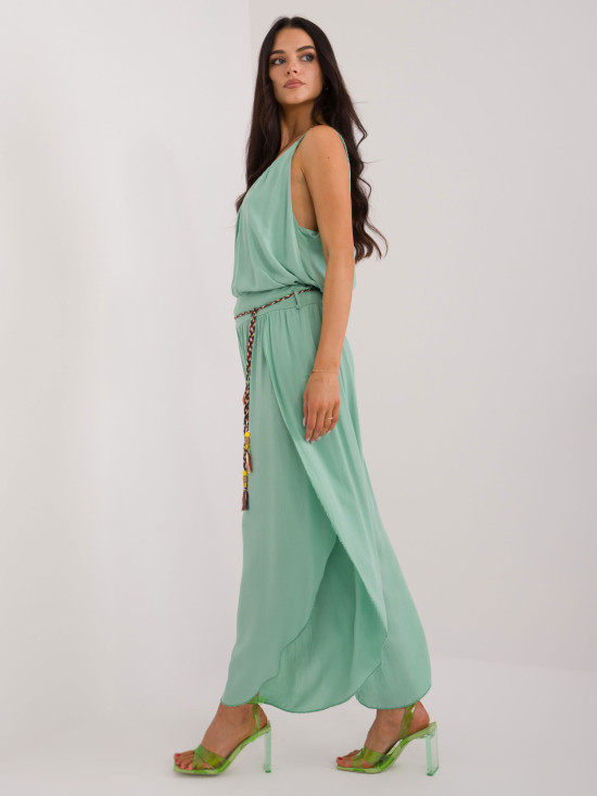 Pohodlné pistáciové kalhoty