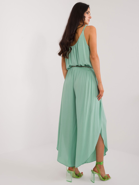 Pohodlné pistáciové kalhoty