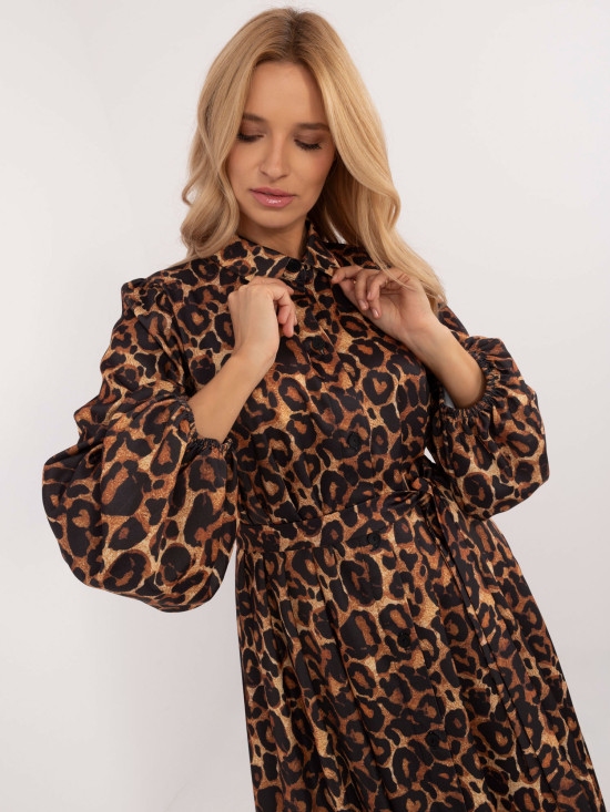 Asymetrické šaty s leopardím vzorem