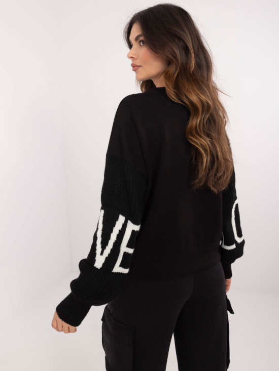 Stylová černá mikina