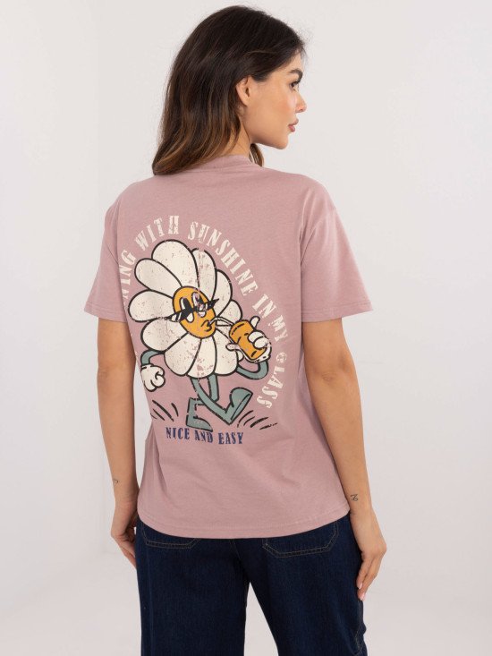 Stylová blůza v starorůžové barvě