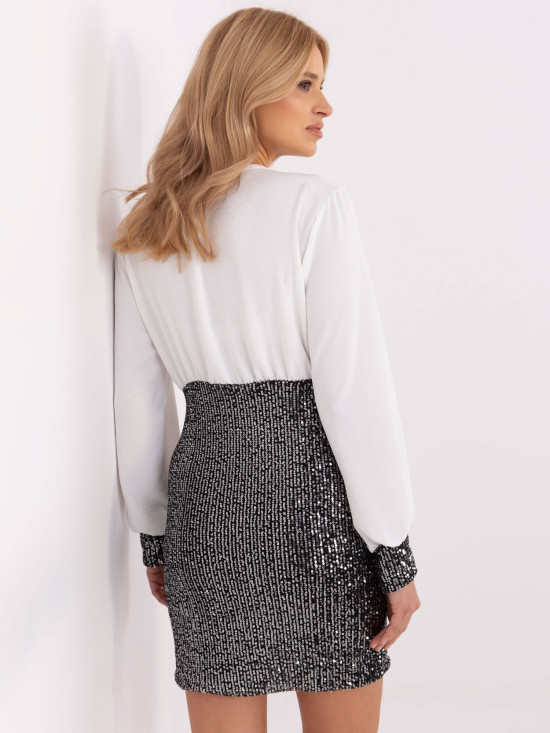 Elegantní ecru koktejlové šaty