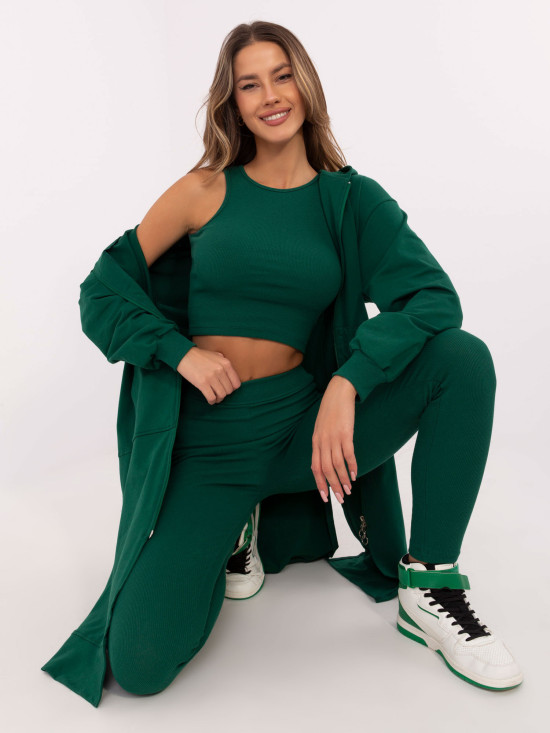 Stylový komplet v tmavě zelené barvě