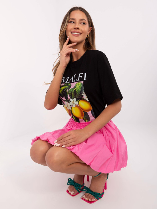 Stylové černé tričko s potiskem