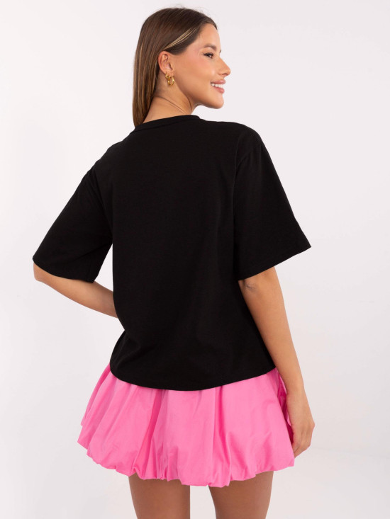 Stylové černé tričko s potiskem