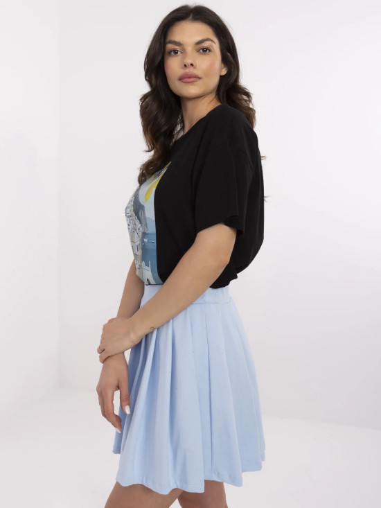 Stylové černé tričko s potiskem