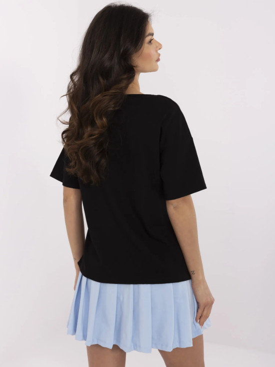 Stylové černé tričko s potiskem