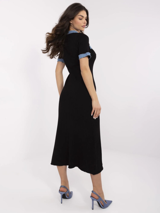 Elegantní černé midi šaty