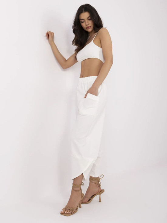 Stylové teplákové kalhoty v ecru