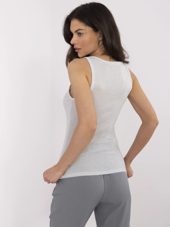 Stylový šedý top bez rukávů