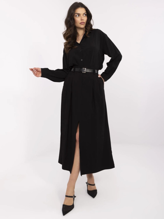 Elegantní midi sukně v černé barvě