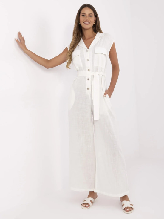 Elegantní overal v ecru