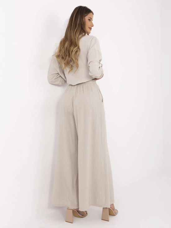 Béžové palazzo kalhoty