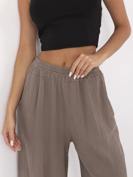 Hnědé palazzo kalhoty