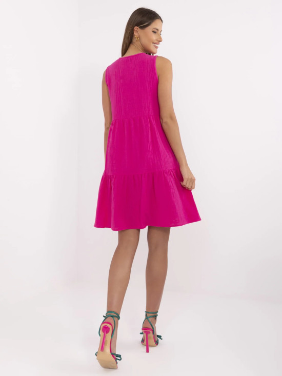 Růžové rozšířené šaty