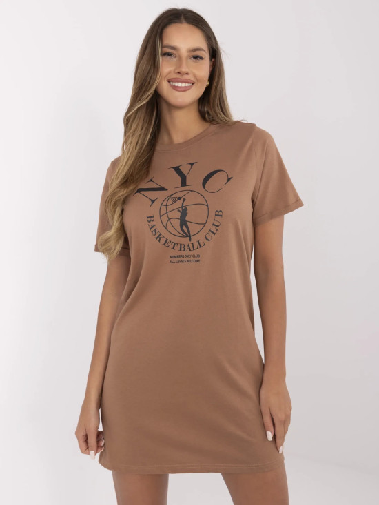 Sportovní mini šaty hnědé