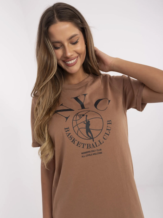 Sportovní mini šaty hnědé