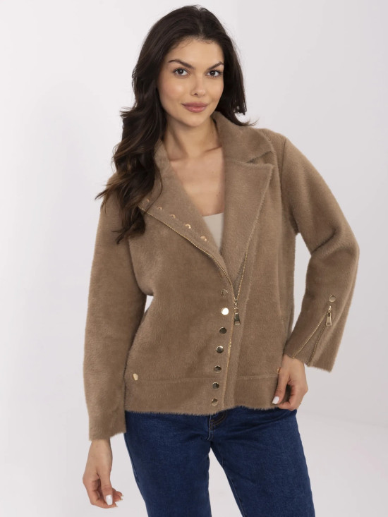 Tmavě béžová přechodná bunda