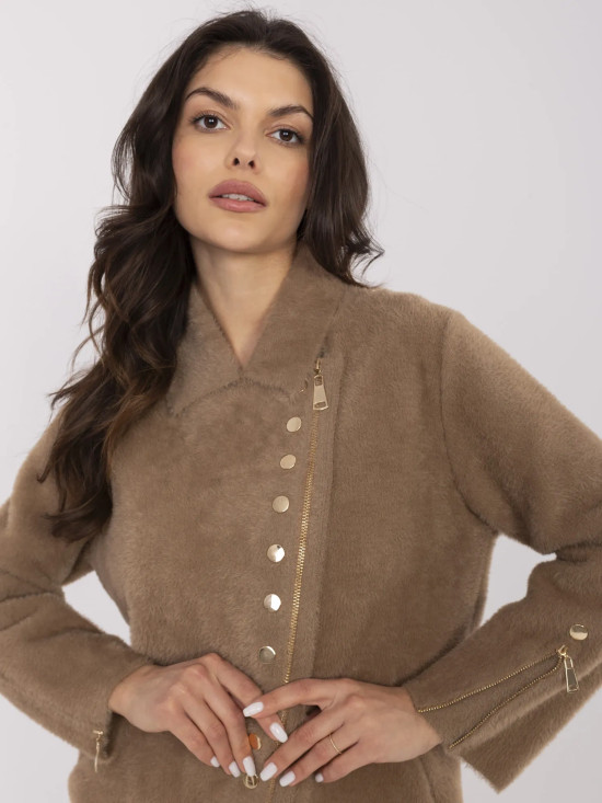 Tmavě béžová přechodná bunda