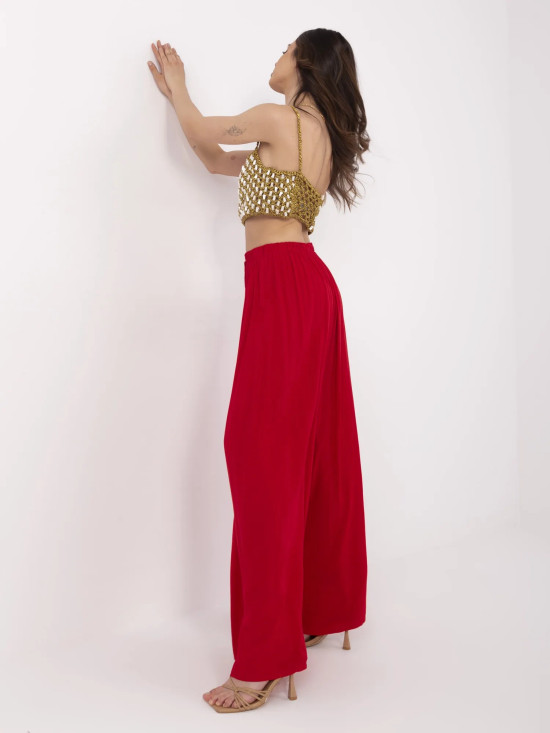 Stylové červené kalhoty