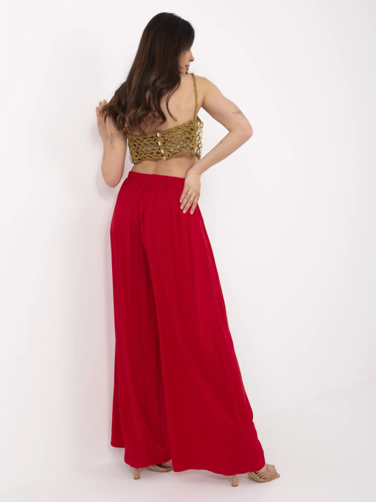 Stylové červené kalhoty