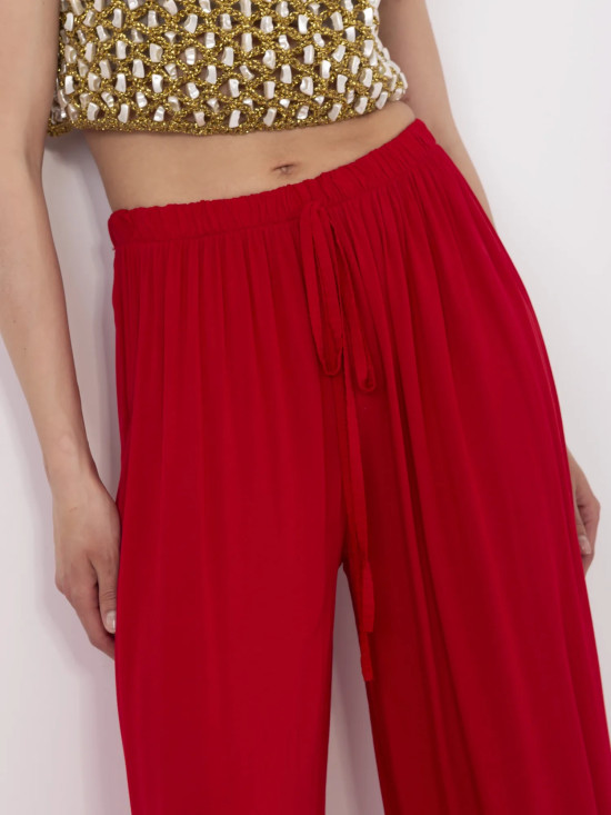 Stylové červené kalhoty